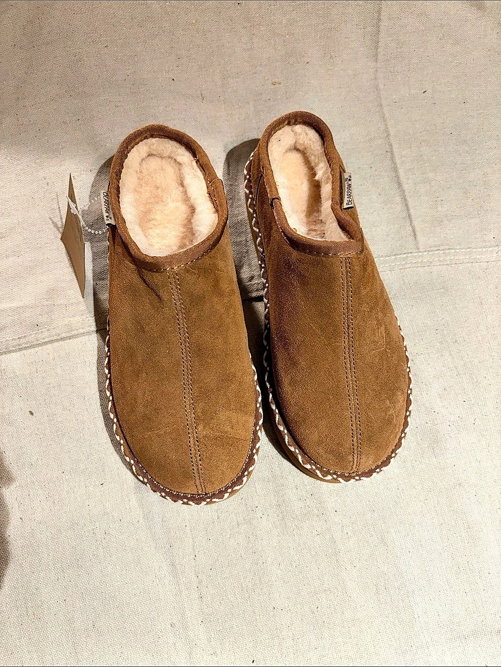 Bearpaw Tabitha Slipper Suede-Look Lined Brown Slippers